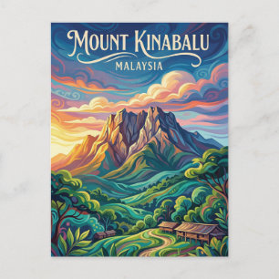 キナバル山 マレーシア ポストカード