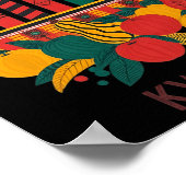 キナラおもしろいセブンキャンドルクワンザお祝い2 ポスター (角)