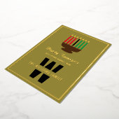 キナラキャンドルハッピークワンザモノグラムファミリー名 箔シーズンカード (回転した状態)