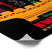 キナーラ7キャンドルの原則クワンザハッピーキング ポスター (角)