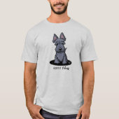 キニアートかわいいスコットランドTシャツ Tシャツ (正面)