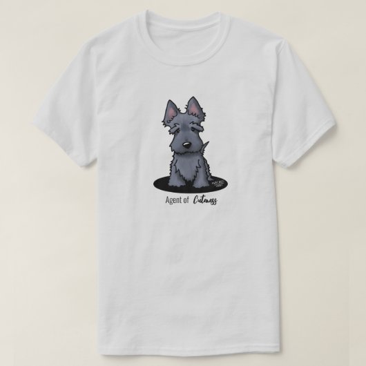 キニアートかわいいスコットランドTシャツ Tシャツ (デザイン正面)