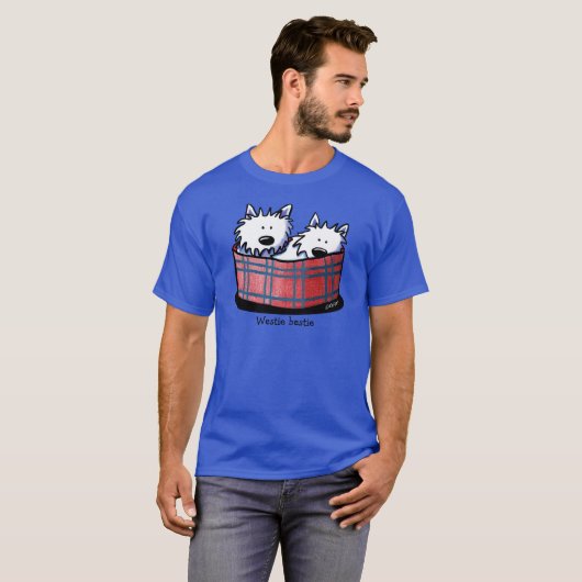 キニアートが犬のTシャツをウェスティー Tシャツ (正面フル)