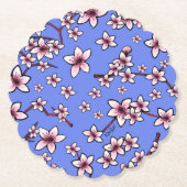キニアートさくらんぼ花 ペーパーコースター (正面)