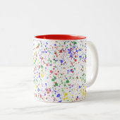 キニアートアーティス絵を描トが飛び交う ツートーンマグカップ (正面右)