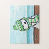 キニアートウィンタービーチウェスティー ジグソーパズル (縦)