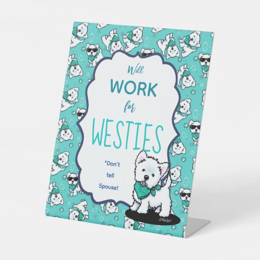 キニアートウェスティキューティフェイス 台座サイン (正面)