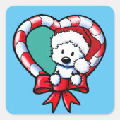 キニアートウェスティクリスマスラブ スクエアシール (正面)