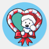 キニアートウェスティクリスマスラブ ラウンドシール (正面)