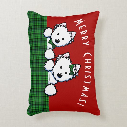 キニアートウェスティクリスマス アクセントクッション (正面(垂直))