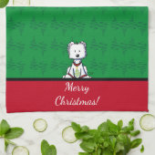 キニアートウェスティクリスマス キッチンタオル (折り畳み)
