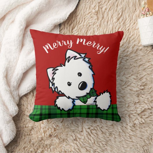 キニアートウェスティクリスマス クッション (ブランケット)