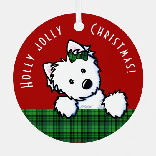 キニアートウェスティクリスマス メタルオーナメント (裏面)