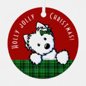 キニアートウェスティクリスマス メタルオーナメント (正面)