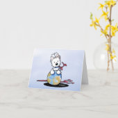 キニアートウェスティグリーティング カード (黄色い花)