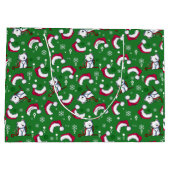 キニアートウェスティズクリスマス抱き枕 ラージペーパーバッグ (裏面)