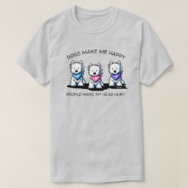 キニアートウェスティトリオ愛犬家Tシャツ Tシャツ