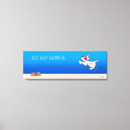 キニアートウェスティホワイトテリア海 キャンバスプリント