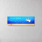 キニアートウェスティホワイトテリア海 キャンバスプリント (正面)