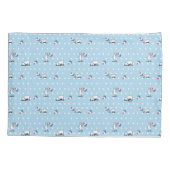 キニアートウェスティーキューケーキブルーピローケース 枕カバー (裏面)