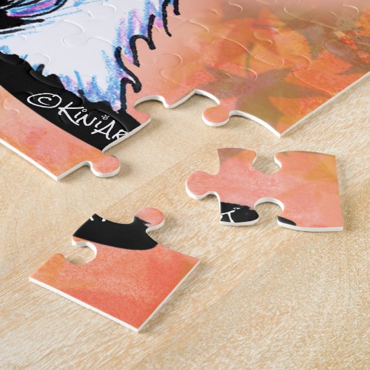 キニアートウェスティーターキーサンクスギビングカード ジグソーパズル (側面)