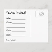 キニアートウェスティーハローウィンパーティ招待状はがき インビテーションポストカード (裏面)