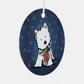 キニアートウェスティーフェスティバルクリスマスメタルオーナメント メタルオーナメント (正面右)