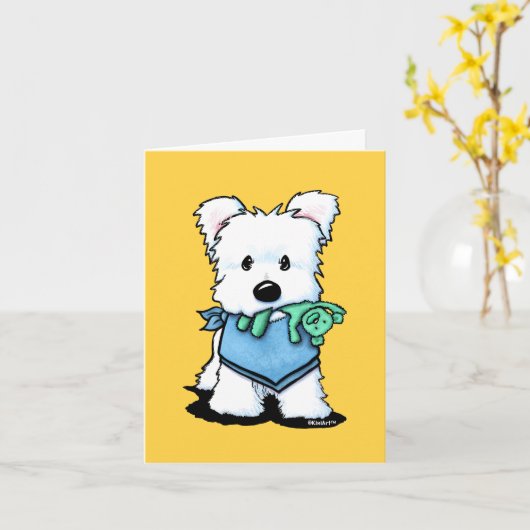 キニアートウェスティーブスティーカード カード (黄色い花)