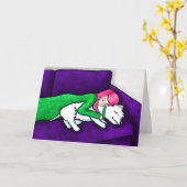 キニアートウェスティーペットロス同情カード カード (黄色い花)