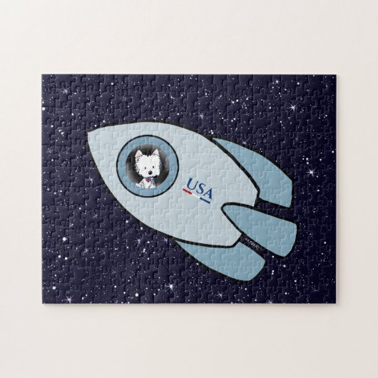 キニアートウェスティーロケットドッグジグソーパズル ジグソーパズル (横)