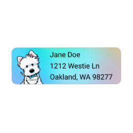 キニアートウェスティー差出人住所ラベル ラベル