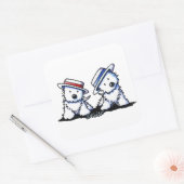 キニアートウェスティー踊りデュオ スクエアシール (封筒)