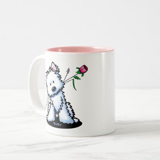 キニアートウェスティー ツートーンマグカップ (正面左)