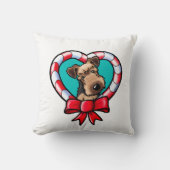 キニアートウェルシュテリアクリスマスデコル クッション (正面)