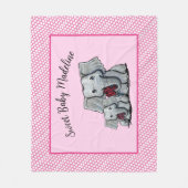 キニアートエレファントフリースブランケット フリースブランケット (正面)