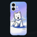 キニアートエンジェルウェスティーアイフォンケース iPhone 16ケース<br><div class="desc">キニアートウェスティテリアアートPUP Artist,  Kim Nilesコンテンポラリーによる。© Kim Niles,  KiniArt™ - ALL Rights Reserved.</div>
