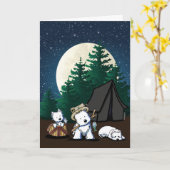 キニアートキャンピングウェスティーズ カード (黄色い花)