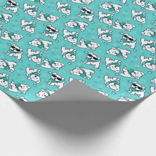 キニアートキューティフェイスウェスティーズ ラッピングペーパー (角)