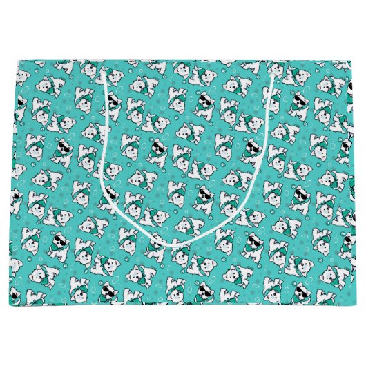 キニアートキューティフェイスウェスティーズ ラージペーパーバッグ (正面)