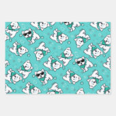 キニアートキューティフェイスウェスティー ラッピングペーパーシート (正面)