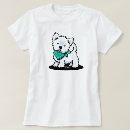キニアートキューティフェイスウェスティー Tシャツ (デザイン正面)