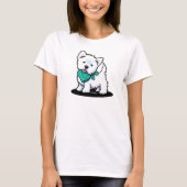 キニアートキューティフェイスウェスティー Tシャツ (正面)