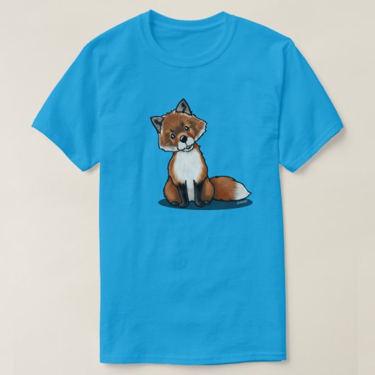 キニアートキュートキツネTシャツ Tシャツ (デザイン正面)