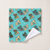 キニアートキューフェイスカランバスタオルセット バスタオルセット (ウォッシュタオル)