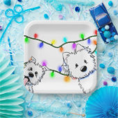 キニアートクリスマスウェスティー紙プレート ペーパープレート (パーティー)