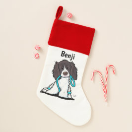 キニアートクリスマスススプリングガースパニエル犬ストッキング クリスマスストッキング