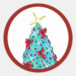 キニアートクリスマスツリー ラウンドシール