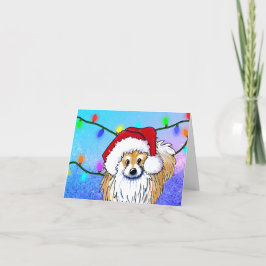 キニアートクリスマスポメラニア犬 シーズンカード