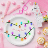 キニアートクリスマスライトフェスティバル紙プレート ペーパープレート (パーティー)