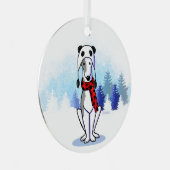 キニアートグレイハウンドメタルオーナメント メタルオーナメント (正面右)